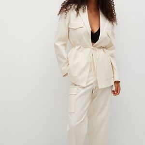 Mango Cream Blazer Suit Jacket